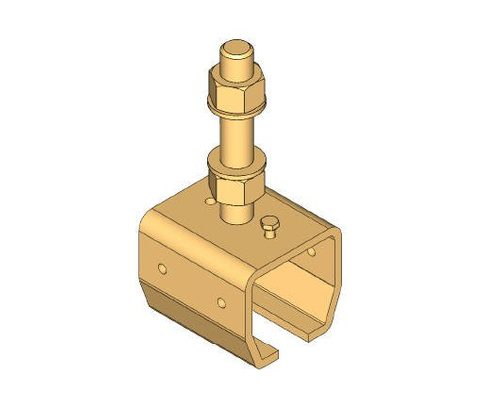 Regulowany uchwyt szyny NIKO 21.B04, ocynk