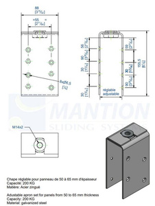 Zakładka wzmacniająca do skrzydeł drewnianych MANTION 0061, ocynk