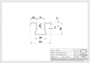 Dolna szyna prowadząca IBFM typ 346 , ocynk