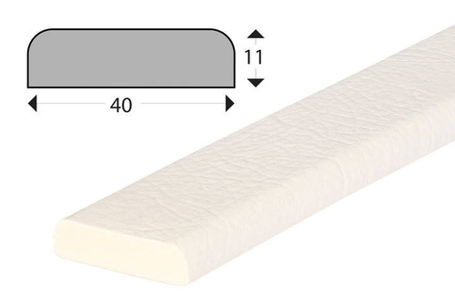 Elastyczny profil ostrzegawczo-ochronny typ F żółto-czarny (docinany na wymiar)
