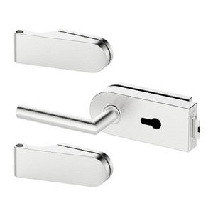 Zestaw okuć do drzwi szklanych Metal-Bud inox okrągły, na wkładkę bębenkową