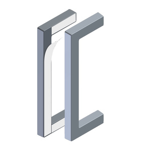 Uchwyt do drzwi szklanych MANTION 337-007, znal