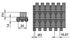 Segment zamienny systemu MINK MBS, włosie 3-rzędowe, szerokość 100 mm