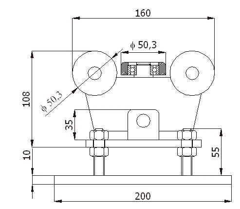 Wózek do bramy WR-5M-60