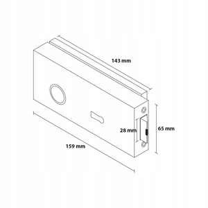 Zestaw okuć do drzwi szklanych Metal-Bud inox kwadratowy, bez przebicia