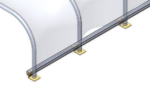 Wózek 4-kołowy do kurtyn samochodowych NIKO 23.X83, ocynk