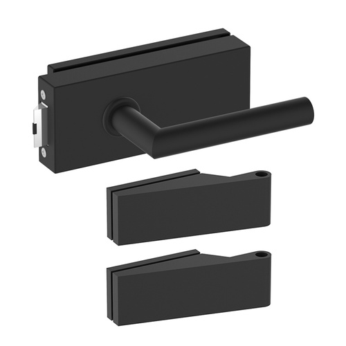 Zestaw okuć do drzwi szklanych Metal-Bud kwadratowy, bez przebicia