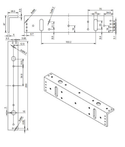 Element montażowy "L" BIRA Hartte MG280L