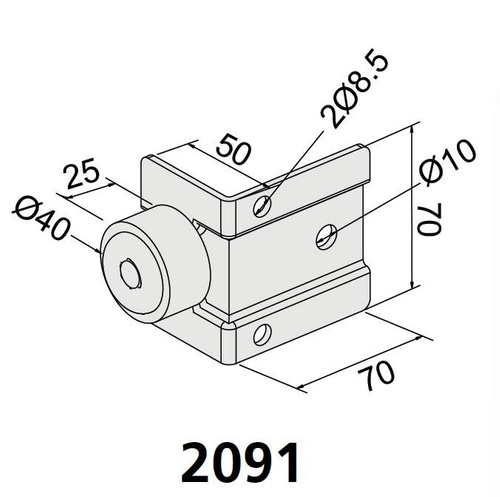 Stoper na kątowniku MANTION 2091, ocynk