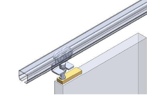 Płytka montażowa do skrzydeł metalowych NIKO 27.F06, stal czarna