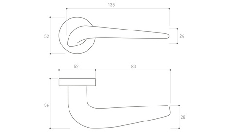Klamka drzwiowa Metal-Bud JULIA R