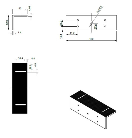 Element montażowy ZL BIRA Hartte MG350ZL – widok z boku