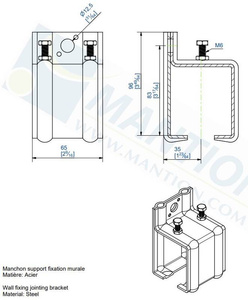 Początkowy uchwyt ścienny MANTION 6356M, ocynk