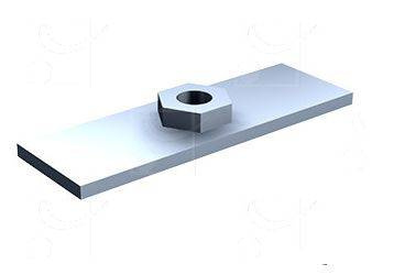 Wzmocniona płytka montażowa MANTION 0075S, ocynk