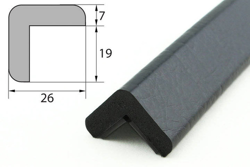 Elastyczny magnetyczny profil ostrzegawczo-ochronny KNUFFI typ E (1000 mm)