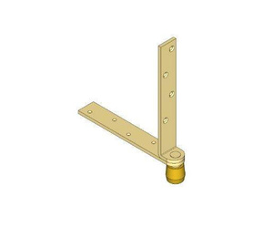 Dolny narożnik do skrzydeł drewnianych NIKO 35.M96, ocynk