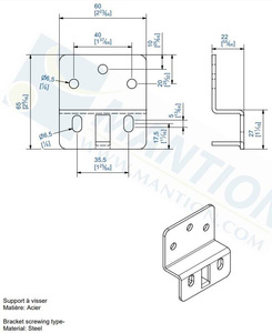 Uchwyt ścienny do płaskownika MANTION 1703, ocynk
