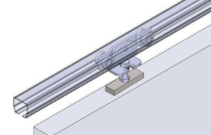 Płytka montażowa do skrzydeł metalowych NIKO 21.F03, stal czarna