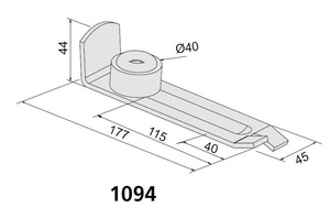 Stoper do wbetonowania MANTION 1094, ocynk