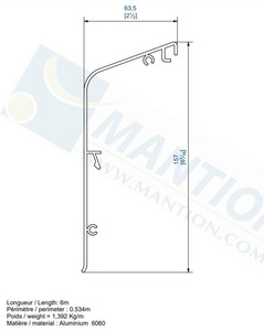 Maskownica MANTION 11163, aluminium