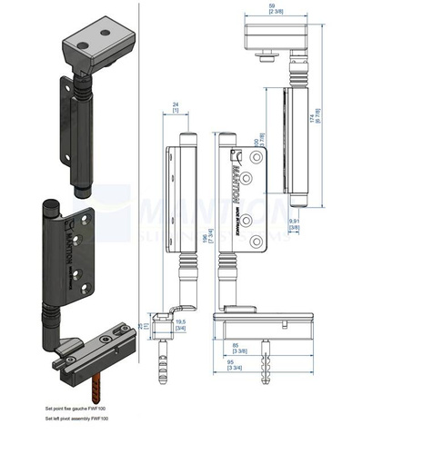 Ustalacz pozycji MANTION GH10430PL, lewy