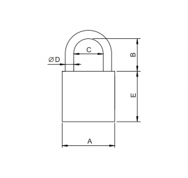 Kłódka zasuwkowa LOB GRANIT 1 XT (KWG610)