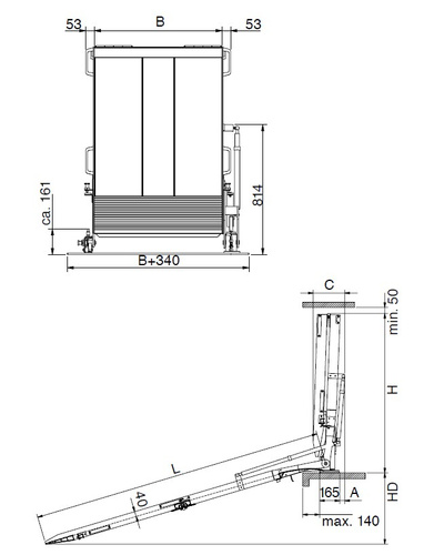 Obrotowa rampa załadunkowa do samochodów dostawczych ALTEC RRD 06 (081.01.306)