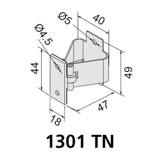 Zatrzask bramowy MANTION 1301TN, malowanie kataforetyczne, 7 daN