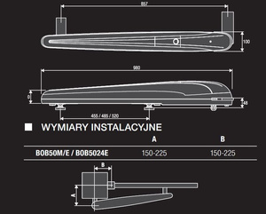 Zestaw do bram skrzydłowych BENINCA KBOB5024E.PM
