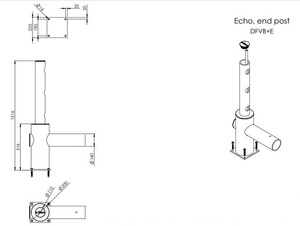 Słupek końcowy d-flexx Echo
