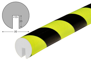 Elastyczny profil ostrzegawczo-ochronny KNUFFI typ B+ (1000 mm)