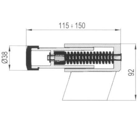 Zderzak oporowy IBFM z amortyzatorem, typ 497
