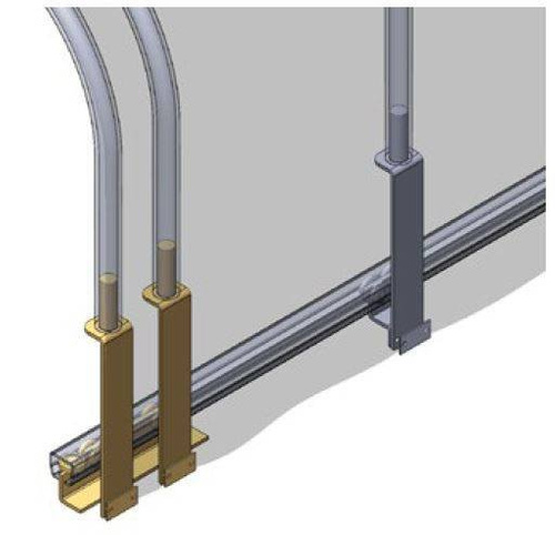 Podwójny wózek do kurtyn samochodowych NIKO 23.X86, ocynk