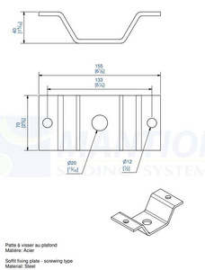 Wspornik sufitowy MANTION 8574, ocynk