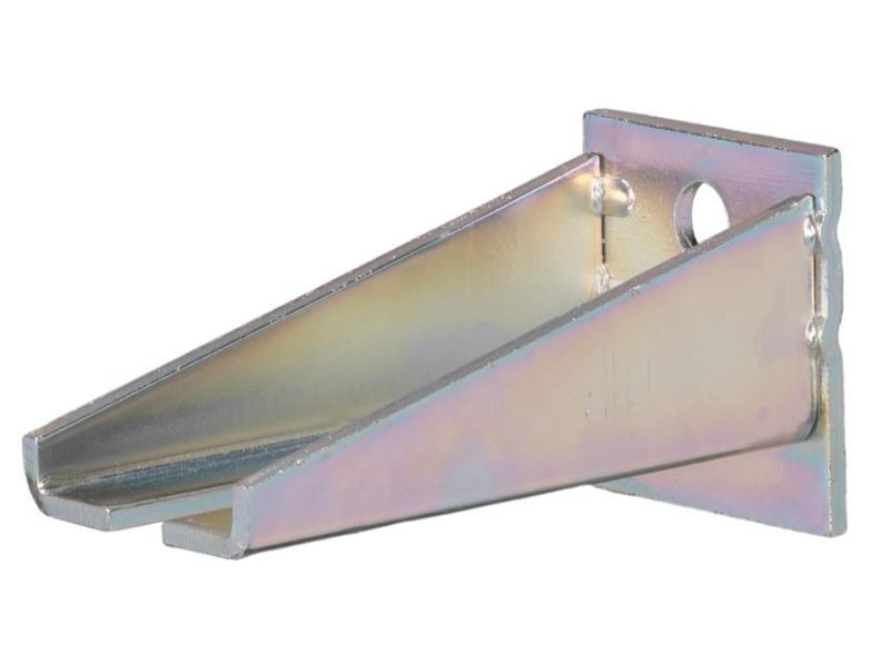 Regulowany podwójny uchwyt ścienny do szyny NIKO 27.B06, ocynk