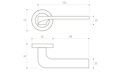 Klamka drzwiowa Metal-Bud FEBE