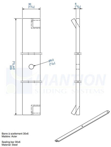 Wspornik łuku MANTION 1711, ocynk
