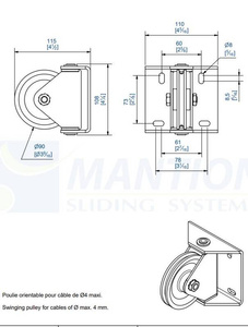 Regulowana rolka linki MANTION 4090, nylon