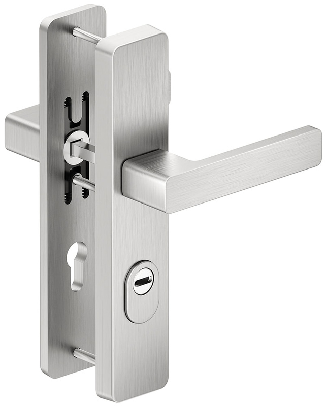 Klamka METAL-BUD ATLAS 72 mm inox i czarny