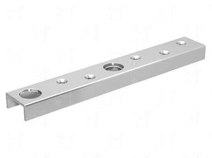 Wzmocniona U-kształtna płytka montażowa do skrzydeł drewnianych MANTION 0086SW, ocynk