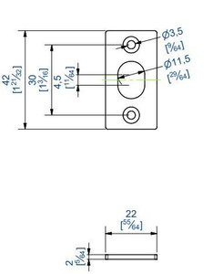 Gniazdo zatrzasku okiennego MANTION 1317G