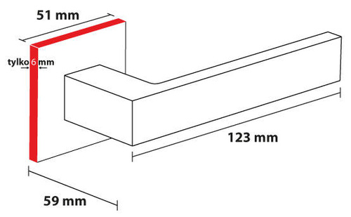 Klamka drzwiowa Metal-Bud QUBIK K FIT