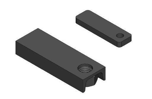 Płytka montażowa do skrzydeł metalowych NIKO 24.F06, stal czarna