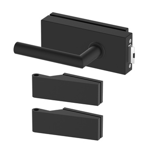 Zestaw okuć do drzwi szklanych Metal-Bud kwadratowy, bez przebicia