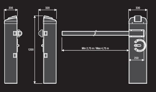 Szlaban drogowy BENINCA EVA.5, ramię 5 metrów