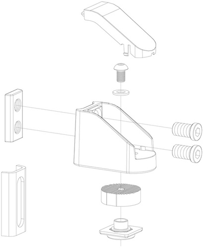 Regulowany zawias 90° do bram automatycznych Locinox BEARING HINGE