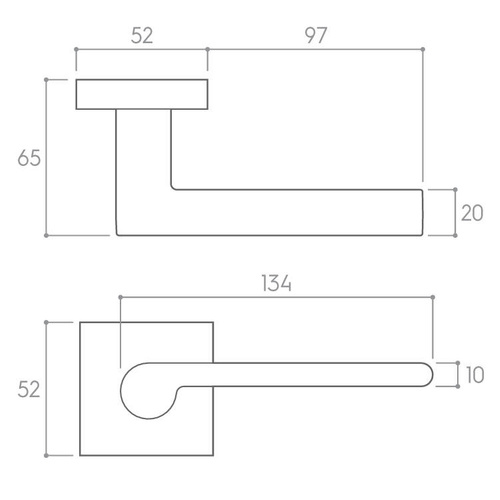 Klamka drzwiowa CORONA PANDORA (szyld kwadratowy)