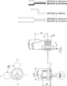 Zamek kasetowy LOB ZKT2