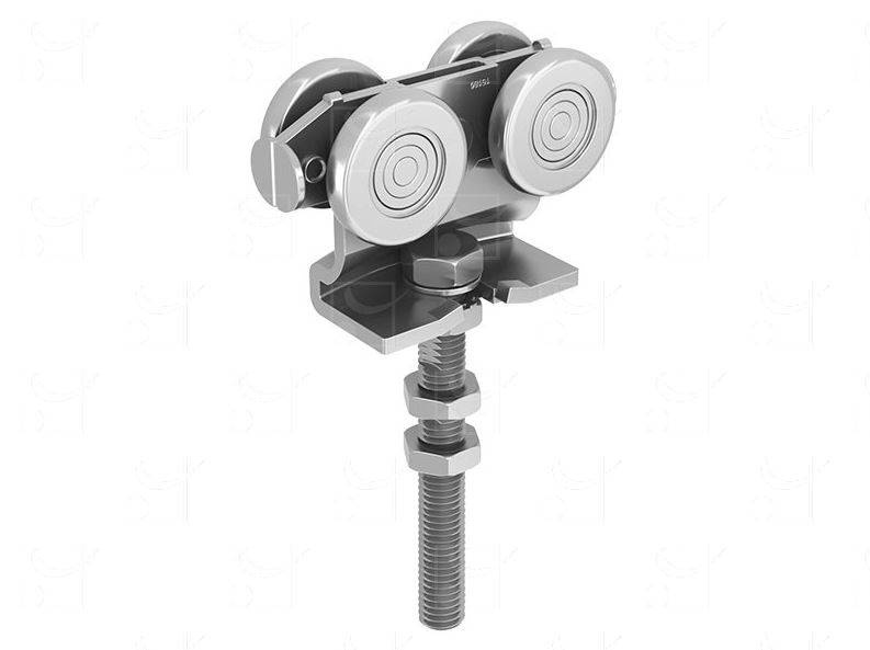 Wózek 4-kołowy z przedłużonym trzpieniem MANTION 9262SL, ocynk