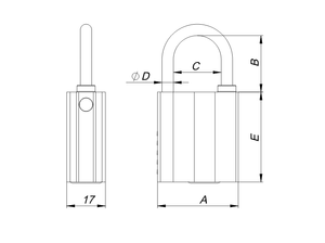 Kłódka znalowa LOB K350